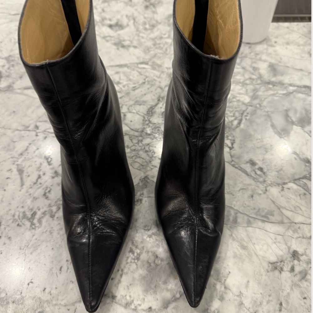 Jimmy Choo size 7.5 black leather booties